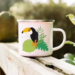 Creative Toucan Enamel Travel Mug - Unique Drinkware - 360ml (KTZW - 028)