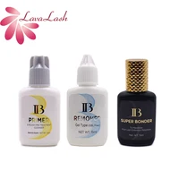 IB Eyelash Extension Glue Primer Premium Gel Remover Clear Eyelashes Super Bonder Professinal Adhesive Hardener 2bottles/set 1