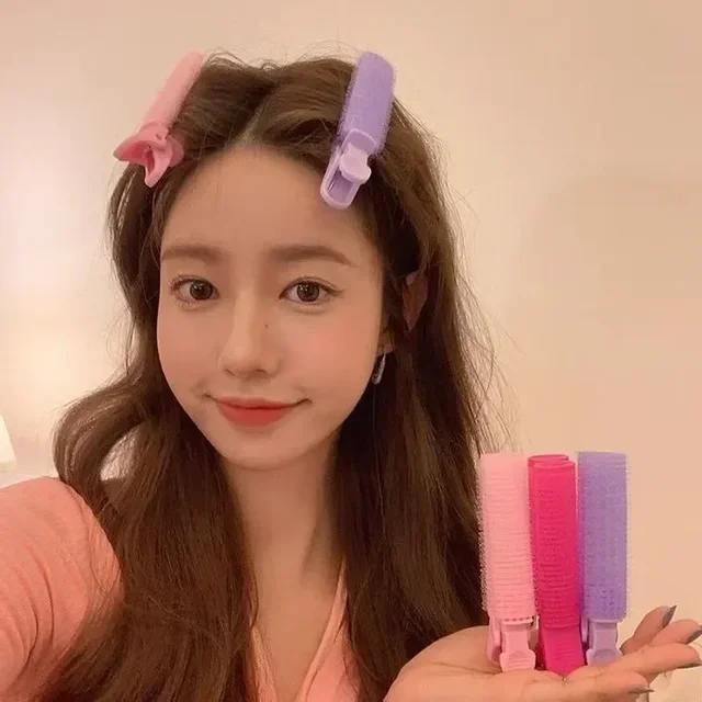 Pince à cheveux auto-arina pour friser les racines des cheveux, bigoudi frontal, clip moelleux, frange à air paresseux, sans trace, 2 pièces 1