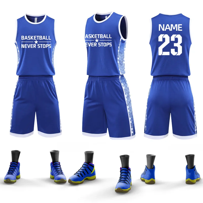 Retro Basketball Jerseys Mens 100% Polyester Basketball Uniform Sets College Team Summer Breathable Shirts basketball jerseys men sport tees