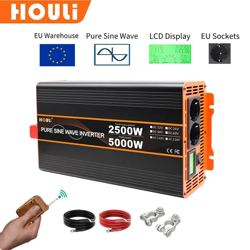 Inverter Da 12V A 220V Inverter Onda Pura Transformateur 12V 220V Convertitore Inverter 12V 220V Onda Sinusoidale Pura 5000W