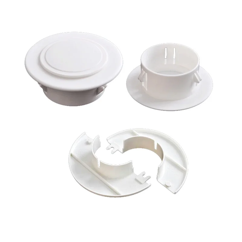 Air-conditioning hole decorative cover White Plastic wall Wire hole cover grommet flange Louvre vent Furniture Hardware