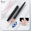 1*Nail Art Brushes Nail Liner DIY Drawing Painting Flower Line Stripes Pen 4mm-25mm Metal Handle Nail Art Brush With Cover Nail  1