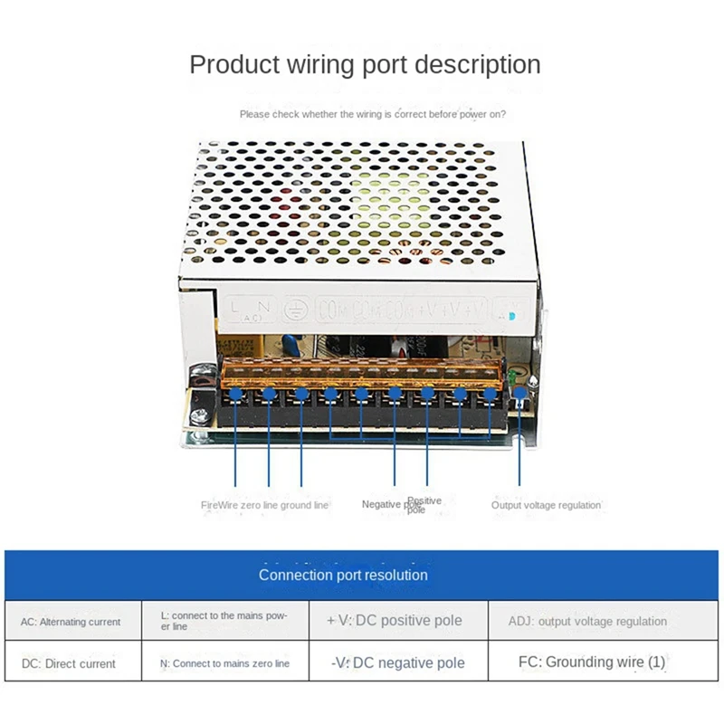 

12V Power Transformer 12V Switching Power Supply 240W 20A DC Light Bar Drive Power Adapter Easy To Use