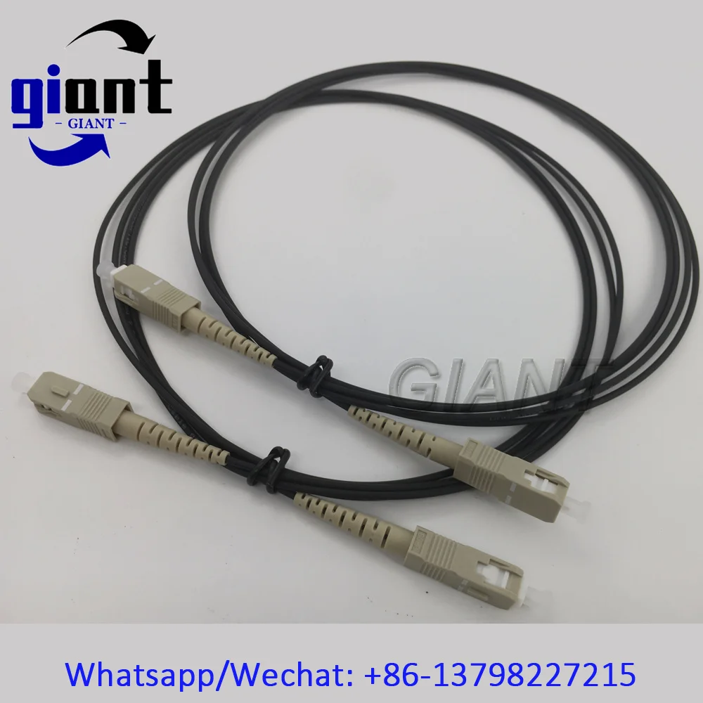 10개/묶음 1코어 아머드 케이블 1C MM OM3-150 SX 2.0mm 블랙 LSZH 재킷, SCUPC-SCUPC 2M 아머드 파이버 패치 코드