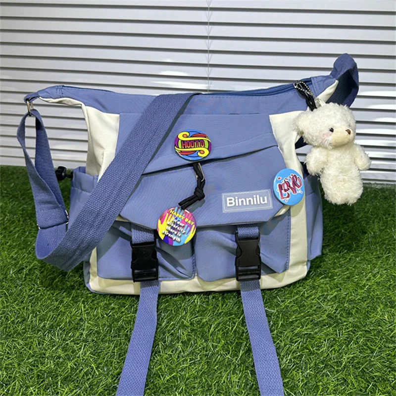 Fashion Youth Men's Shoulder Bag, Flip Zipper Trend Cool School