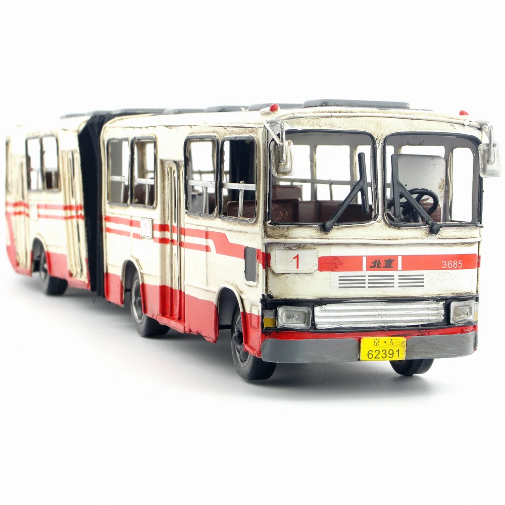 

Vintage Iron Car Model Old Beijing Bus Car Decoration Crafts Ornaments Bar Old Birthday Gift Decoration, Antique