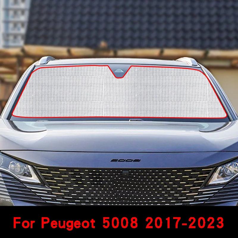 For Peugeot 206 207 307 308 508 407 408 2008 5008 Car Front Windshield  Parasol Visors Auto Flodable Sunshade Cover Accessories