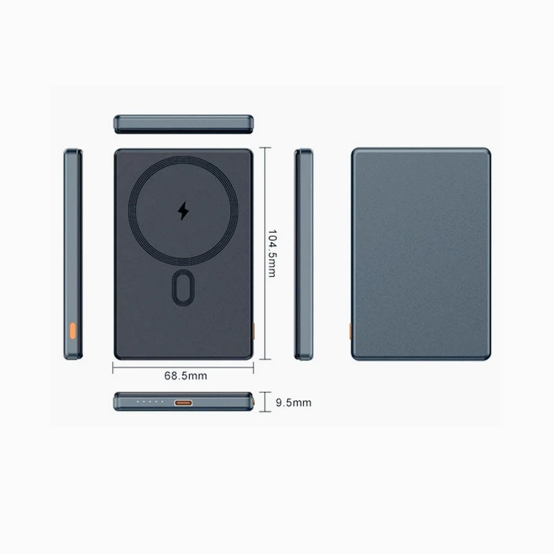 태피아이 얇은 무선 보조배터리 마그네틱 20W5000mAh 휴대용 고속 충전 외장 배터리 (아이폰 17 16 15 14용, 맥세이프 호환)