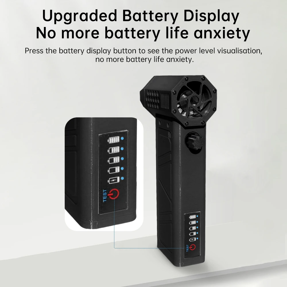Close-up of the magnetic air nozzle and Type-C interface.