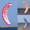Soft Sport Kite Stunt Kite for Beach for Play Summer Vacation Outdoor Backyard Toy for w/ Dual Line 30m String Family 1