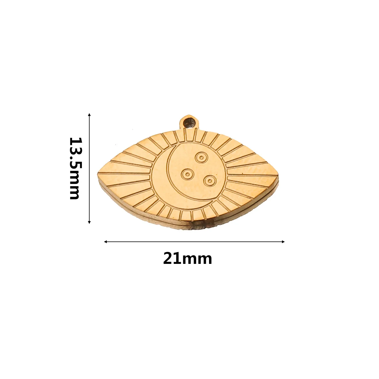 Bohemian Style Titanium Steel Water Drop Charm Pendant Gold DIY Connector Pendant Earrings Necklace 8