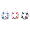 3pcs Mediterranean Style Creative Wooden Mini Life Buoy Ring Shape Door And Wall Hanging Ornaments Decoration And Crafts 3