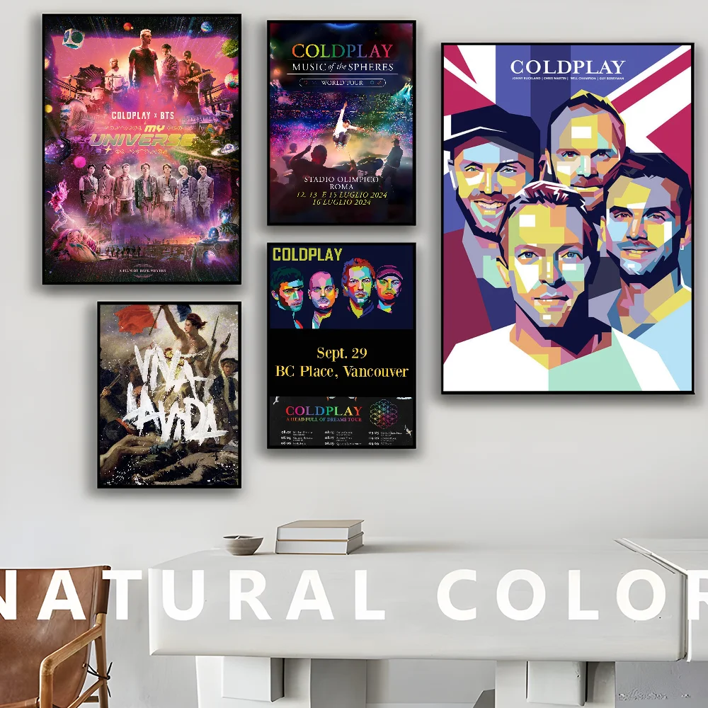 Rock Coldplay Band Whitepaper Poster HD Quality Poster Wall Art