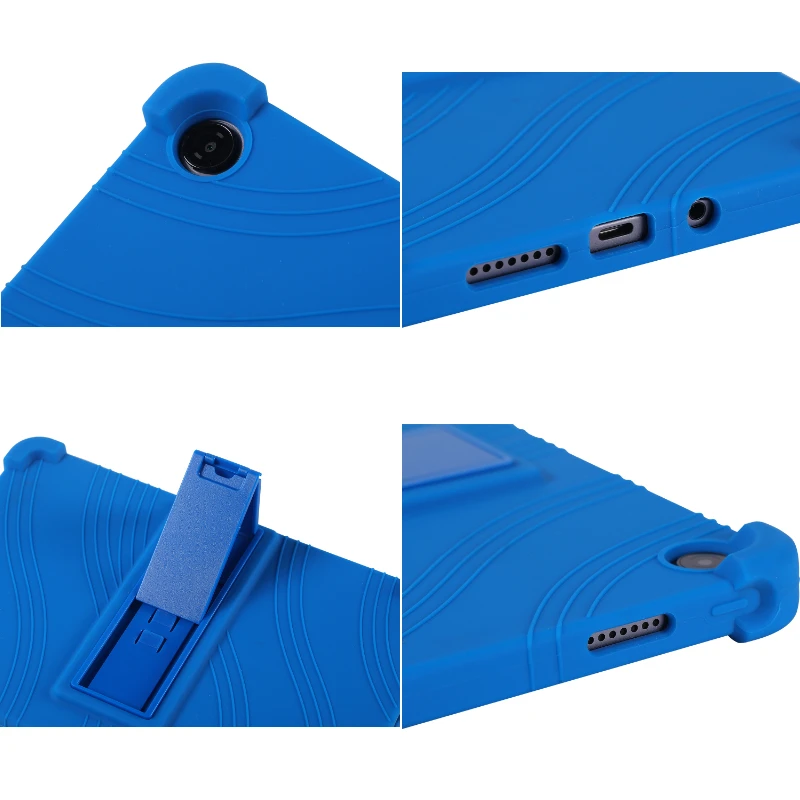 Enhanced Shockproof Silicon Tablet Cover with Kickstand and Airbag Protection - 9.7 inch