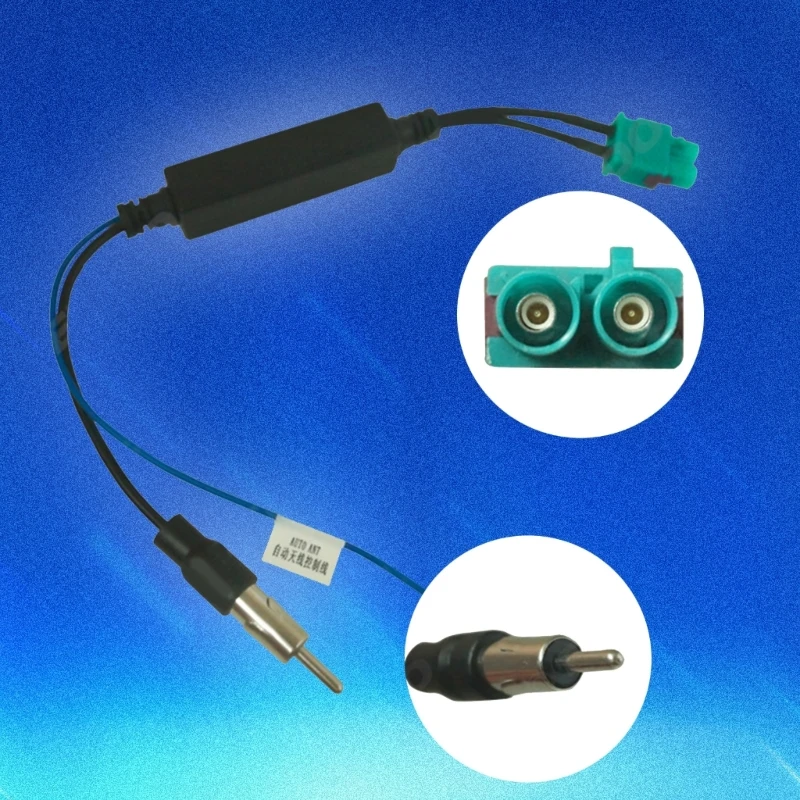 Double Fakra Car Radio Antenna Adapter Fakra Plug Vehicle Aerial Stereos FM Navigation Connector Cable F19A