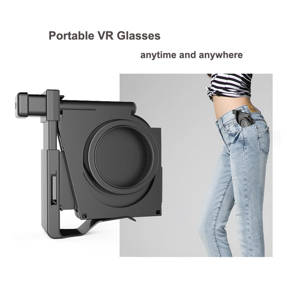 Plastic Folding VR Glasses Movies Games Virtual Reality VR Glasses Mini Foldable Virtual Reality VR Glasses Kits for Android/iOS