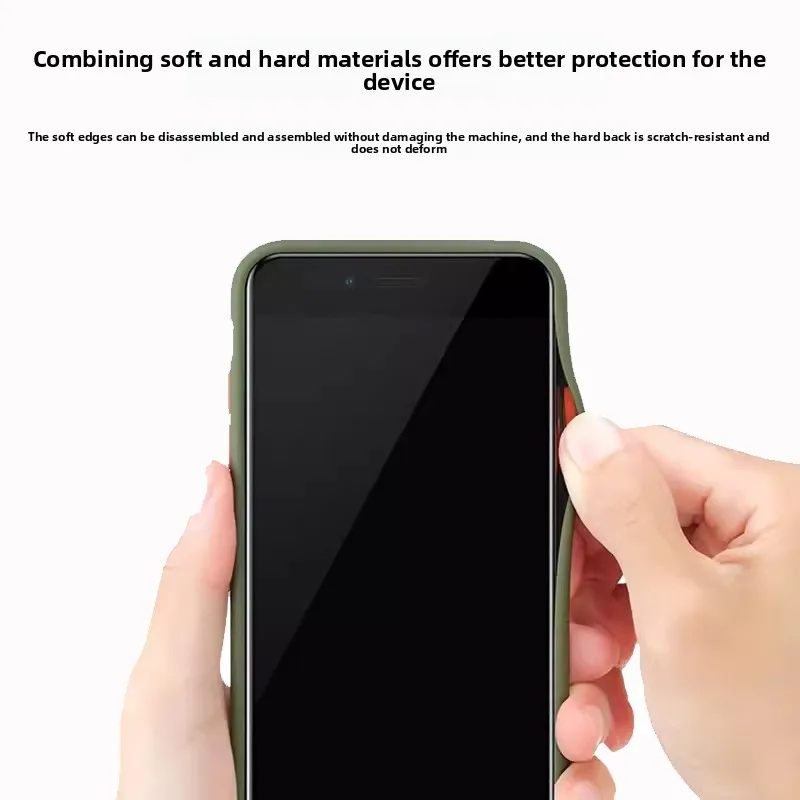 Fashion Skin-Feel Frosted Translucent Acrylic Shockproof and Anti-Fingerprint Case