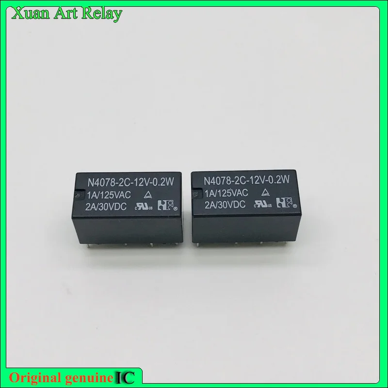 

10pcs/lot 100% original genuine relay:N4078-2C-12V-0.2W 12VDC Brand new relay 8pins 1A125VAC