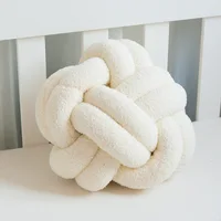 European Minimalist Handmade Woven Pillows Are Skin Friendly, Soft, and Highly Elastic, Teddy Velvet Ball Tying 1