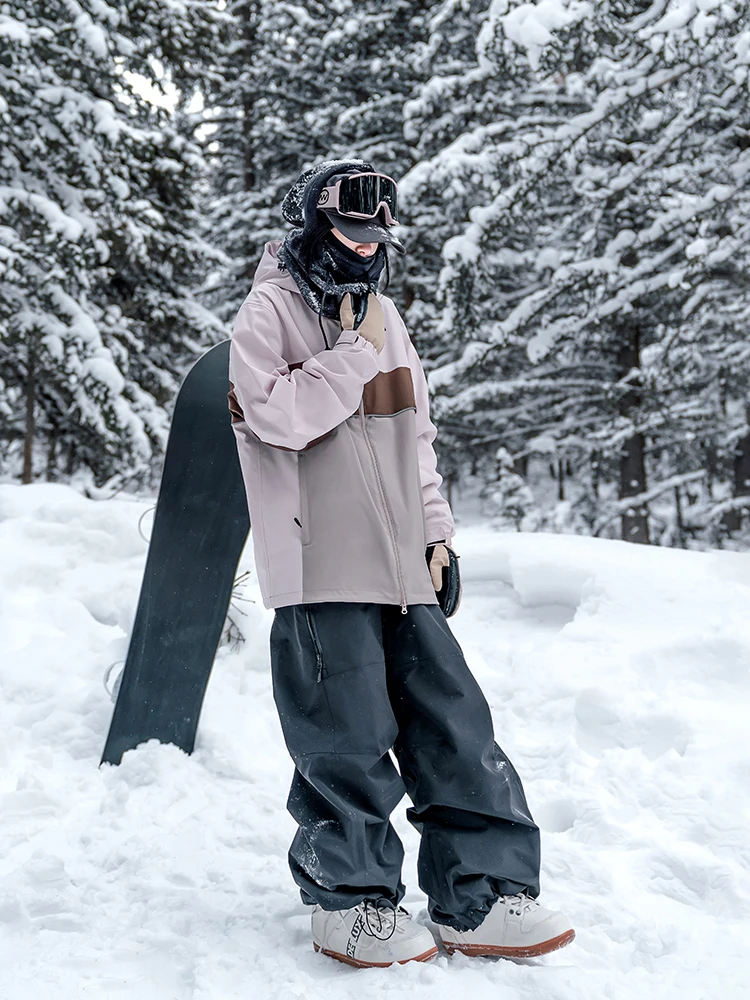 Nan'en Ski Suit Women's and Men's Snowboard New Ski Jacket Top Splicing American Waterproof Suit Snow