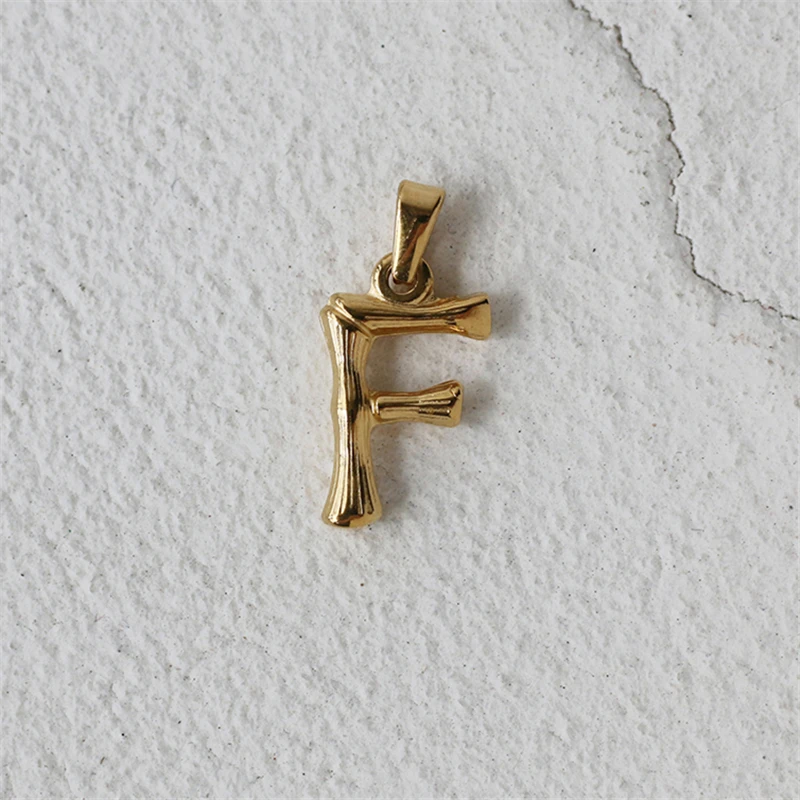 F initial charm necklace