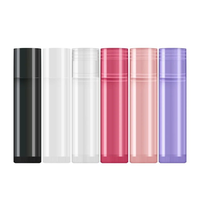 

50Pcs 5G 5ML Lipstick Tube Mouth Wax Bottle Empty Cosmetic Lip Gloss Pipe Lipstick Balm Tube With Caps DIY Container