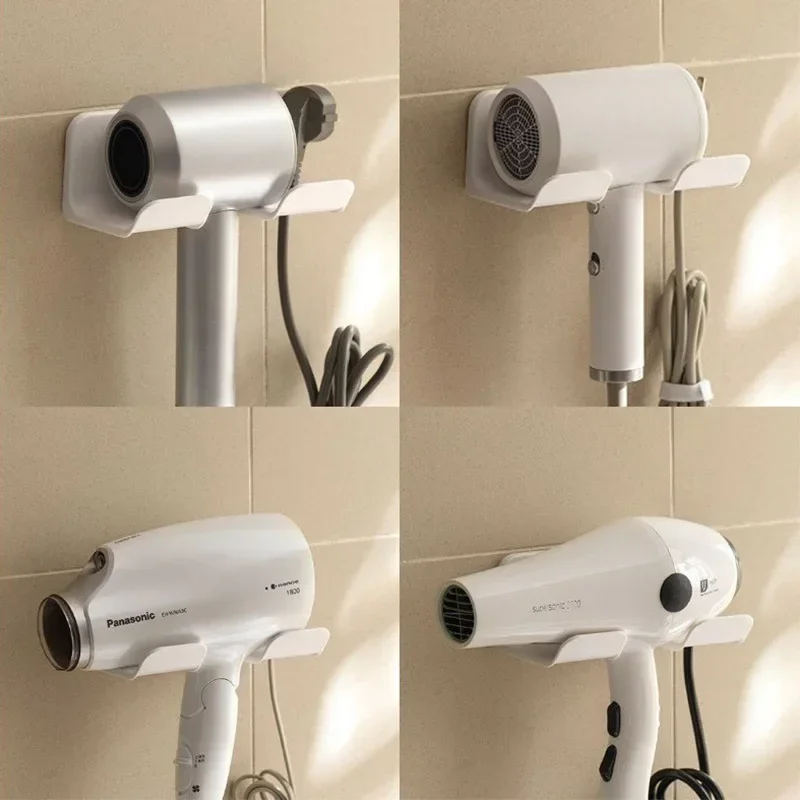 Hair Dryer Holder Wall Mounted Hair Straightener Stand Bathroom Organizer Shelves hair dryer holder hair tool holder