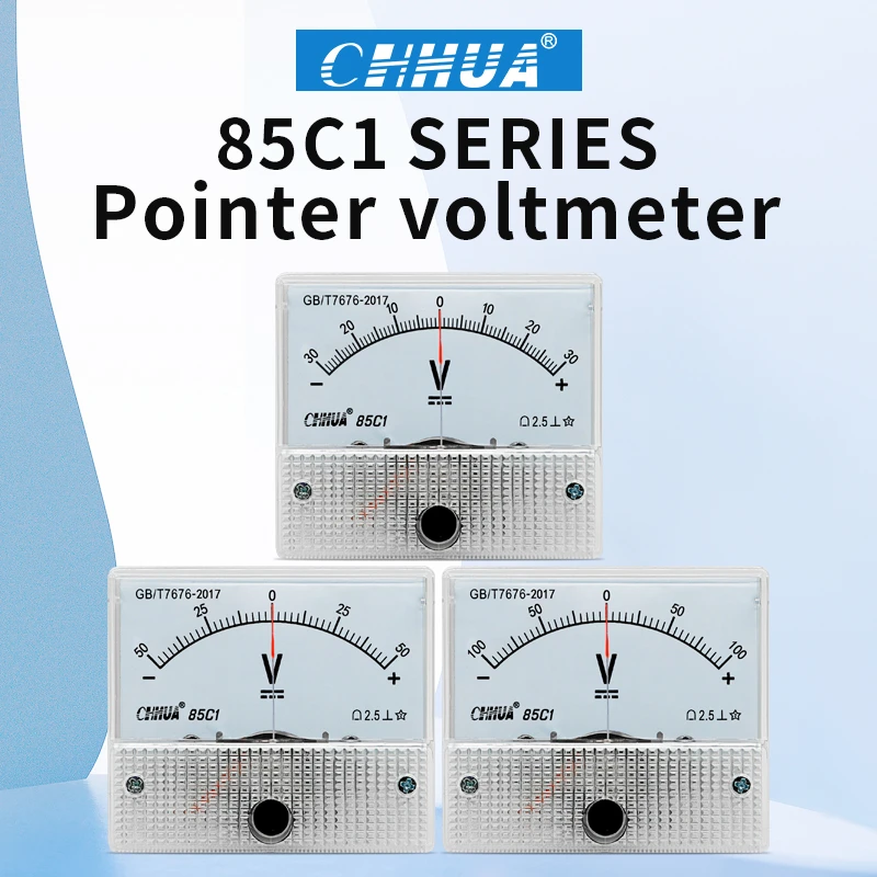 85c1 Voltmeter The Positive And Negative Voltmeter Analog Panel Meter