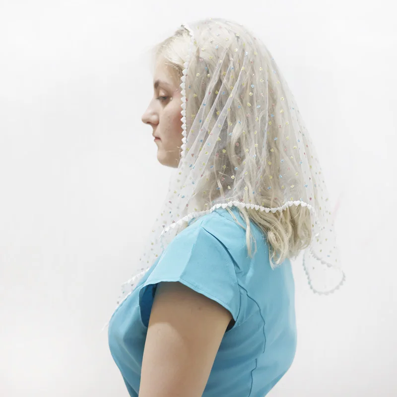 

Женский кружевной треугольный шарф Leo Anvi, модная Часовня, искусственная молитва, покрывающая голову, религиозная шаль