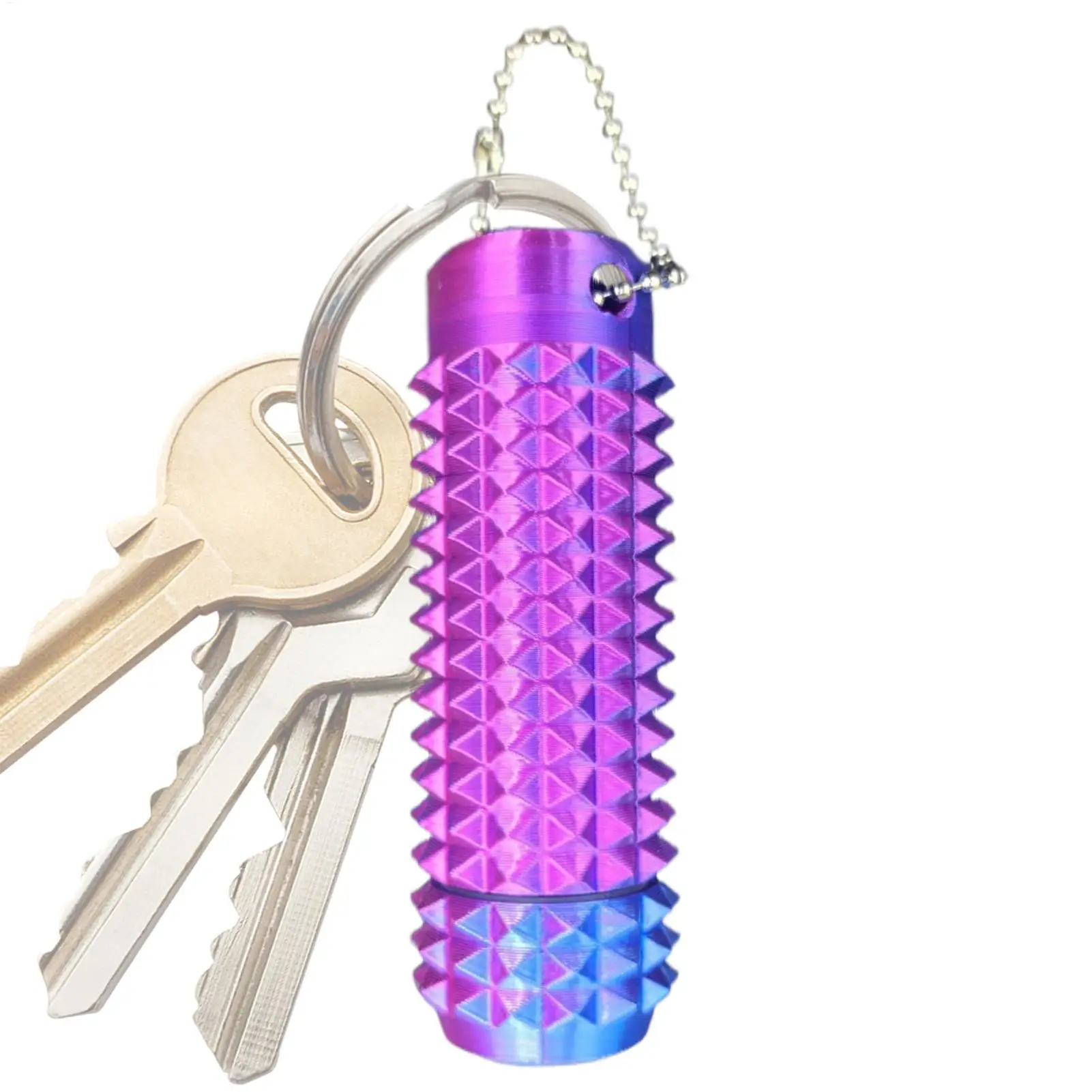 1pc Spiky Stress Relief Toy, 3D Printed Key Pendant For Anxiety & Novelty Gift, Spiky Fidget Toys