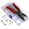 Plier Tool 100/200 Set 10 Color Metal Sewing Buttons Hollow/Solid Prong Press Studs Snap Fasteners for Installing Clothes Bags 6