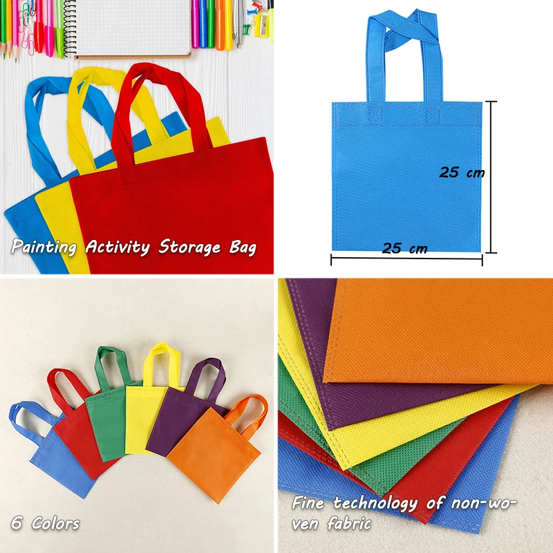 Kids Montessori Class Painting Accessories Crafts&Art Activity Tools Fabric Aprons Paint Bowl Spill Proof Cup Parish Accessories