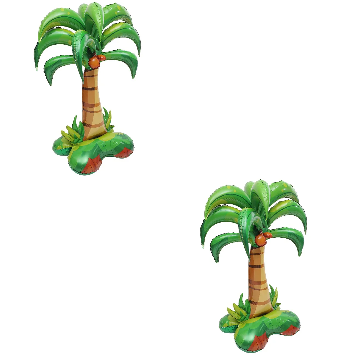 

2 Pack Coconut Aluminum Film Balloon Summer Party Supplies Hawaii Foil Cartoon Palm Balloons Decorative Adorable Banquet