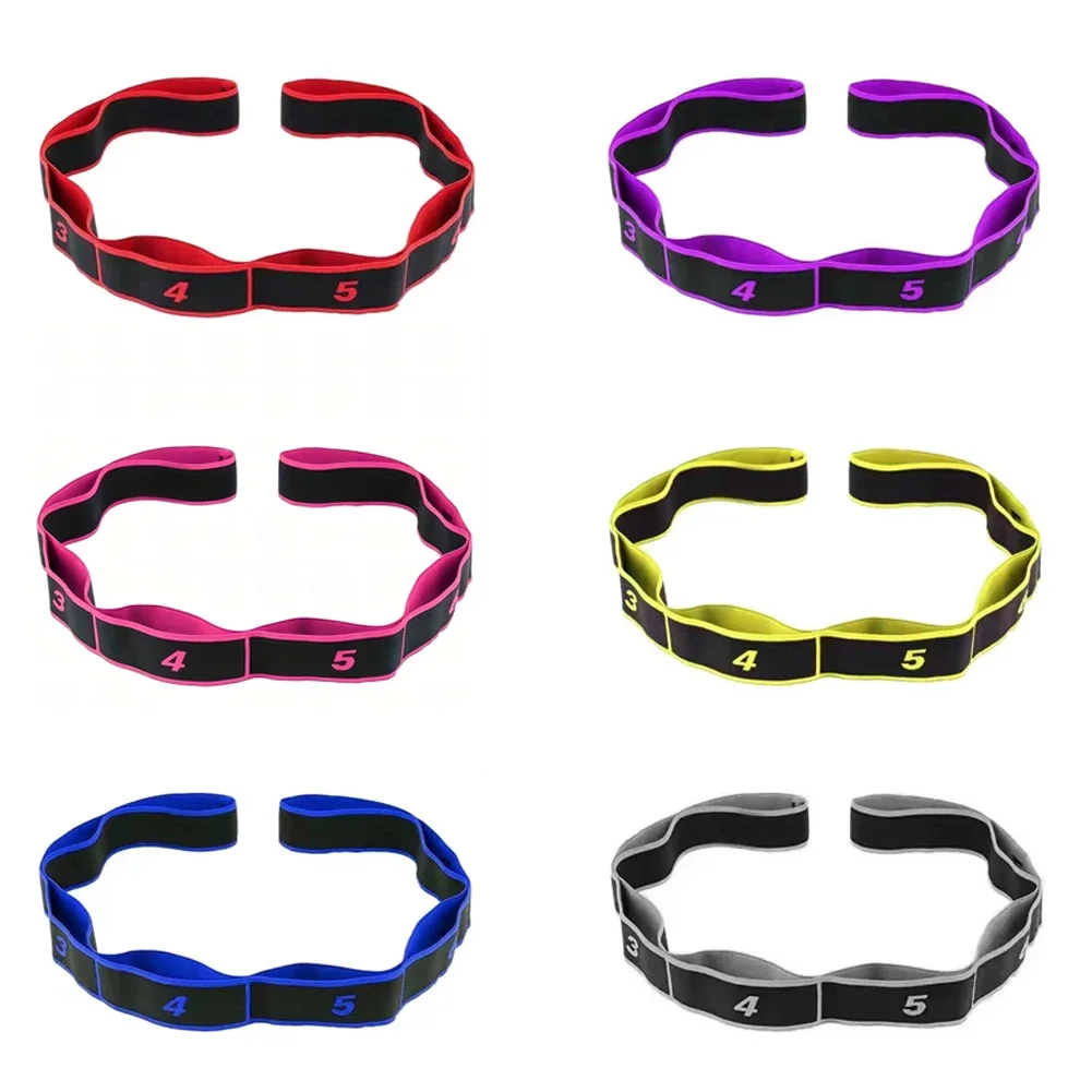 Fitness Exercise Women Man Latin Dance Elastic Stretch Belt With Number Exercise Pull Strap Sports Yoga Resistance Band fitness resistance band