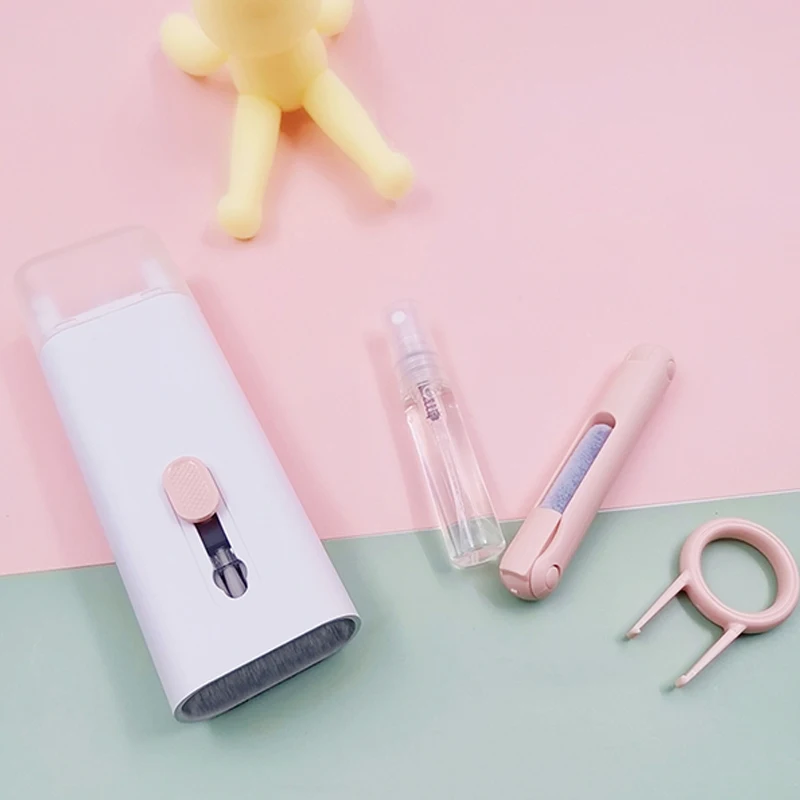 새로운 7-in-1 다기능 컴퓨터 키보드 블루투스 헤드셋 청소 키트, 휴대 전화 화면 청소 브러시 소형 및 휴대용