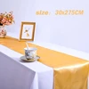 1pc Multicolor Satin Table Runner Autumn Table Runner For Dining Table Christmas Wedding Decoration Red chemble mariage 30*275cm 4