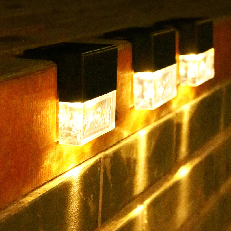 Waterproof New RGB LED Solar Light Step Fence Light