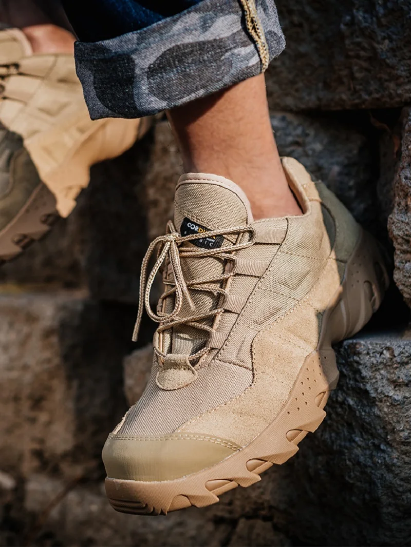 KIICEILING Tactical Boots For Men Low Top Outdoor Sport Trekking