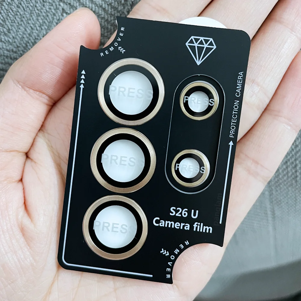 Camera Lens Protector with Metal Ring and Glass Cover, Lens Removal Tool Included
