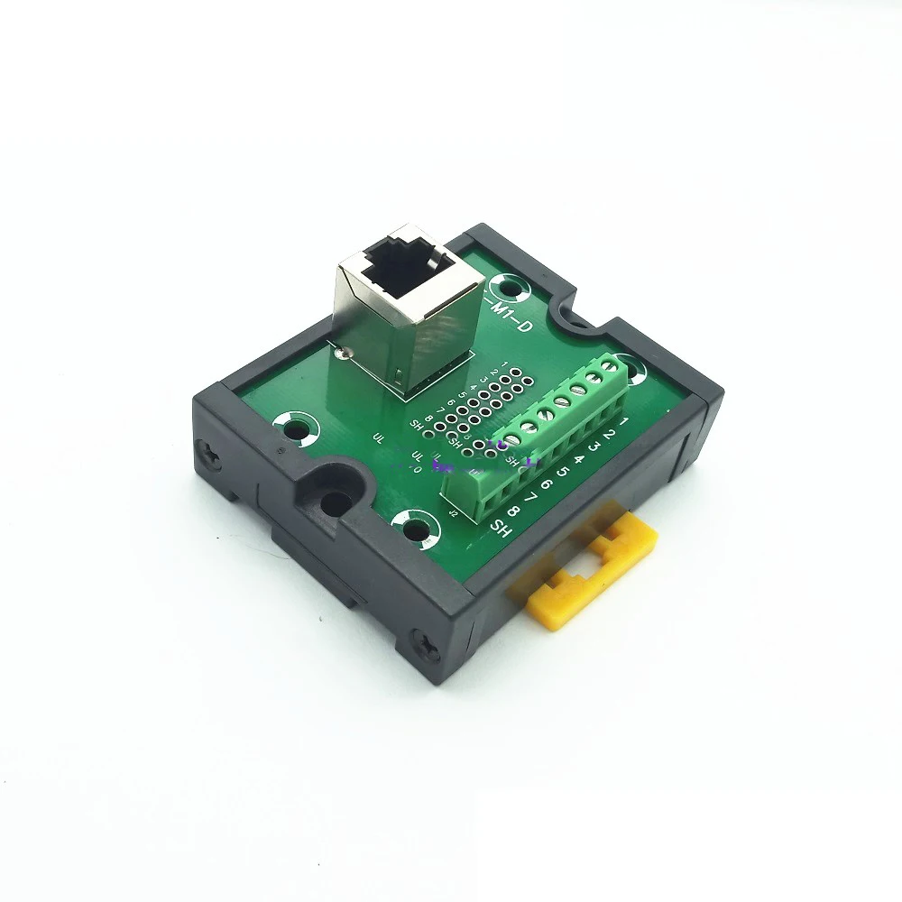 

RJ45 Transfer Terminal RJ45-M1-D Network Port BRK8P8CSJ Terminal Block board 8P8C For C45 Rail