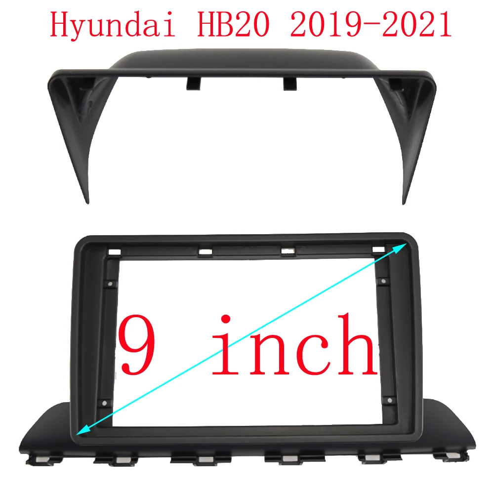 

Автомобильные аксессуары 2 Din 9 дюймов радио Fascia DVD GPS MP5 Панель рамка для Hyundai HB20 2019-2021 комплект крепления приборной панели