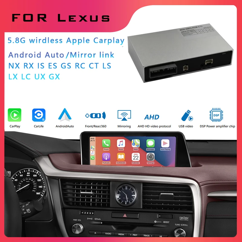 Wireless Apple Carplay Android Auto For Lexus Nx Rx Is Es Gs Rc Ct Ls