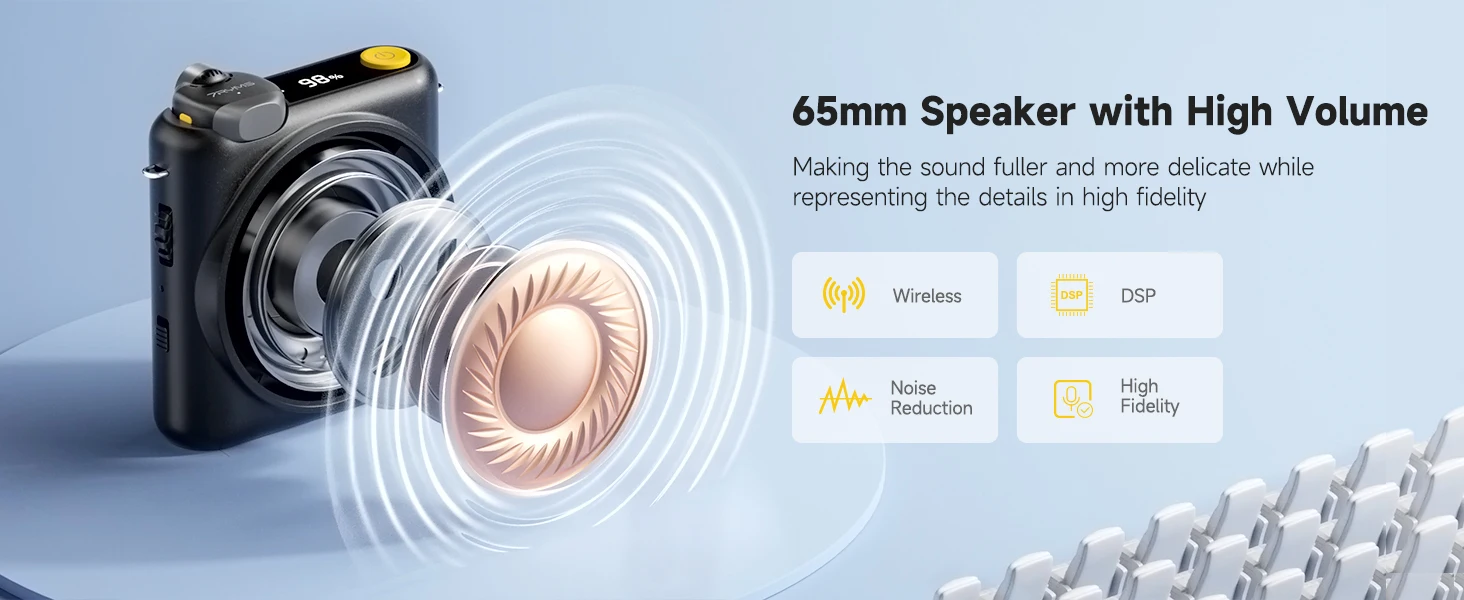 7RYMS WA2 Voice Amplifier with Wireless Lavalier Microphone description image 3