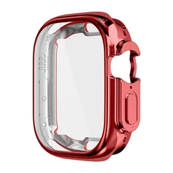 Premium Apple Watch Ultra Strap with Screen Protector Case Bracelet - 38mm Series 3 2 1 (Red)