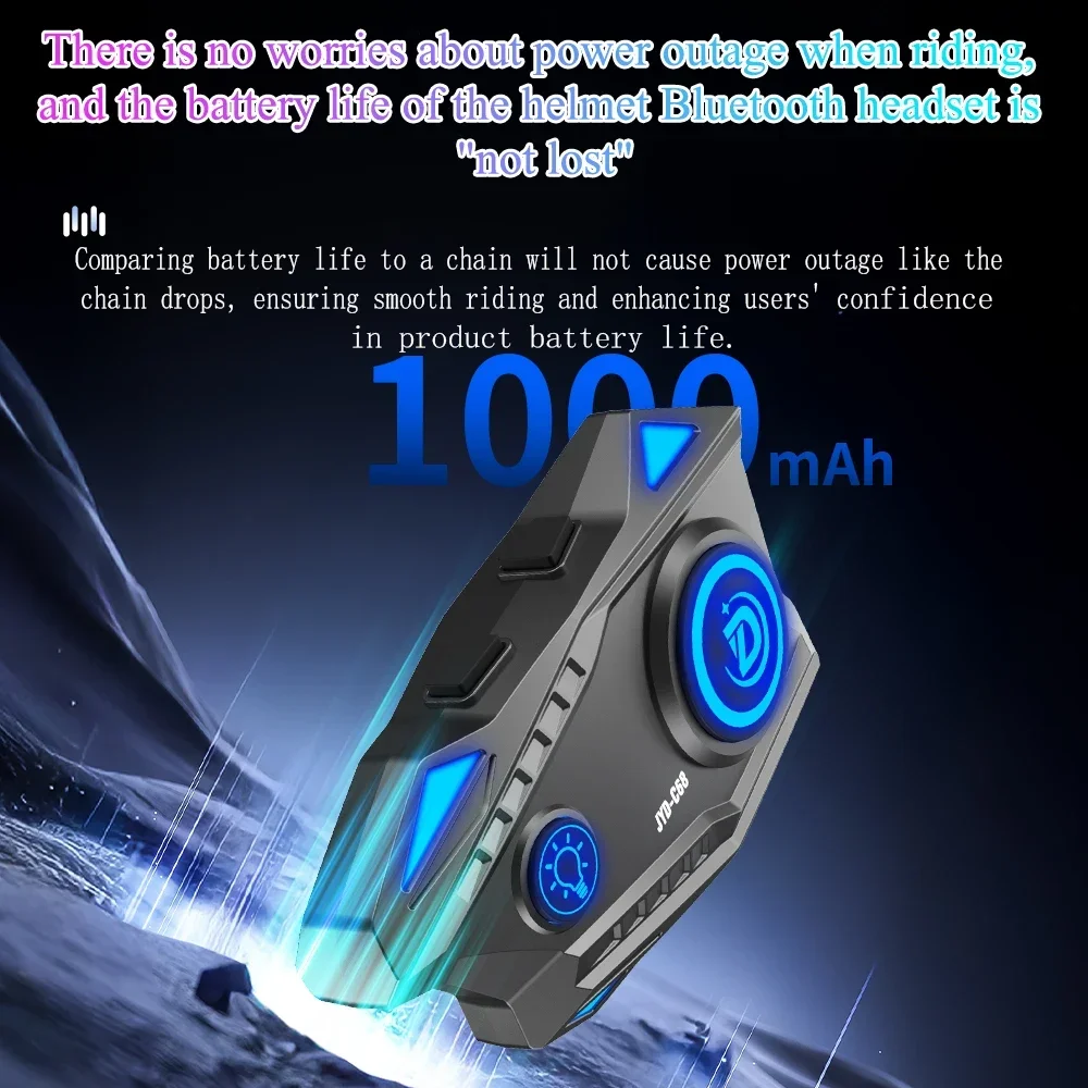 JYD-C68 Motorcycle Helmet Headset Bluetooth 5.4 Waterproof
