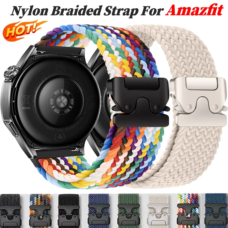 Nylon Braided Loop Strap with Parachute Buckle Bracelet Band