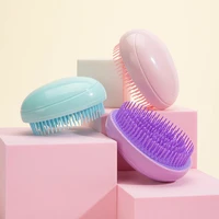 Mini Detangling Hair Brush Egg Round Shape Hair Brushes Anti-knotting Hair Smoothing Combs Anti Static Massage Hair Care Tools 1