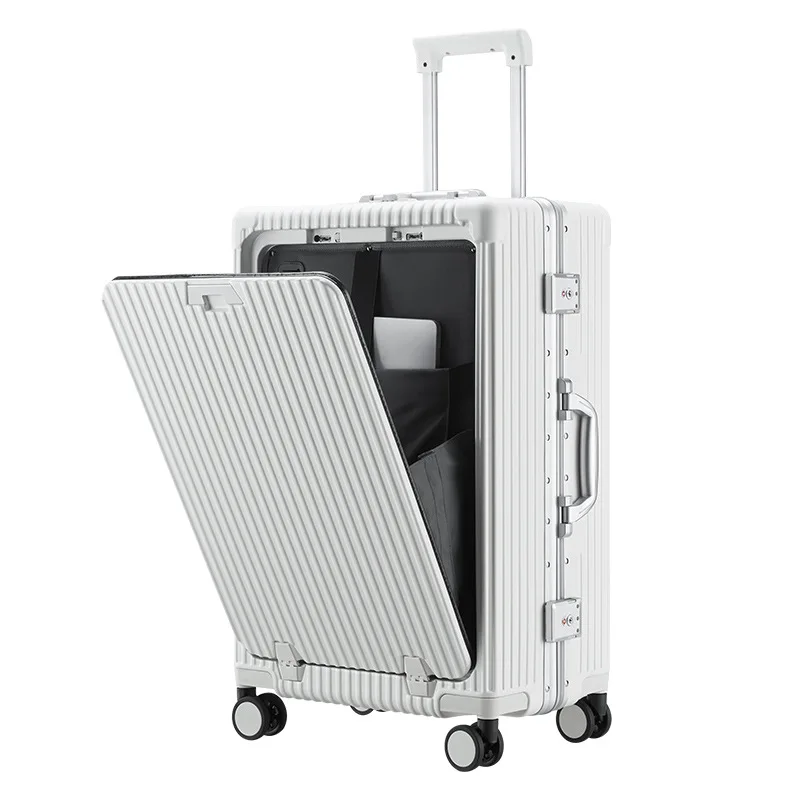 Multifunkční zavazadlového přední otevření kajuta kufr pc aluminium formulovat heslo vozík pouzdro 20 palec třpytka kolo nabíjení sui