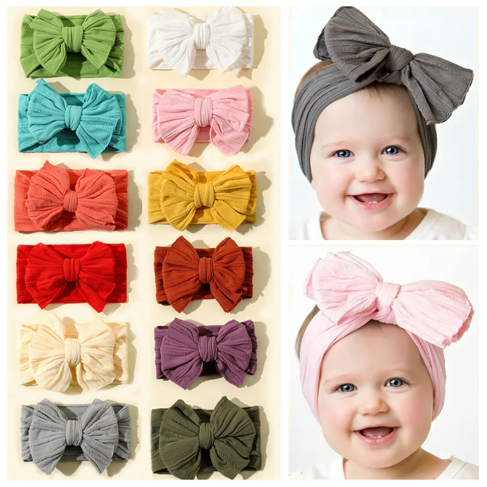 Girl Baby Headband Big Wide Wave Spot Girls Headband Elastics For Newborns Head  Band For Girl Hair Bows Elastic Hair Bands - AliExpress